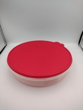 Tupperware Round 12" Large Keeper  Vineyard Seal Pie Tart Quiche Cake Cupcake