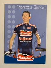 CARTE PHOTO CYCLISME - BONJOUR