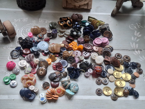 Lot boutons vintage en - lot,