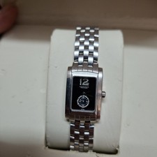 Longines Dolce Vita Black Face Silver Watch With Cz- L51554566