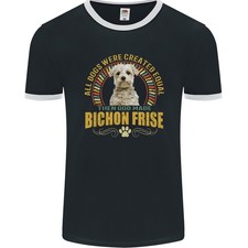 Un T-Shirt Ringer Pour Homme Bichon Frise FotL