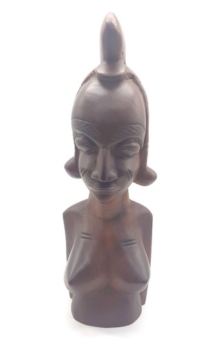 Statuette africaine bois buste - africaine,