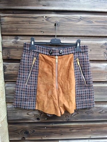Short matière laine et - short,