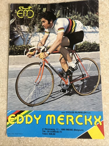Eddy merckx card signed - merckx, 7x