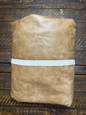 Pottery Barn Teen Faux Leather Caramel Bean Bag Chair Slipcover Only Large