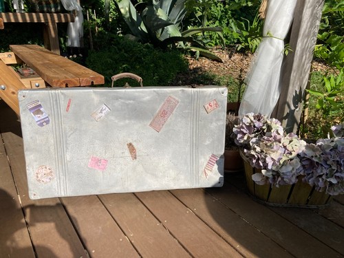 Valise ancienne aluminium - valise, en