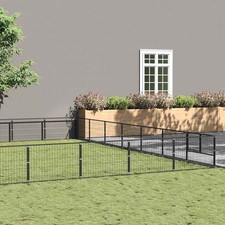 Chenil noir acier cage - m²,