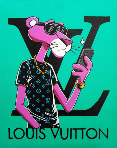 Peinture pop art panthère - pop,