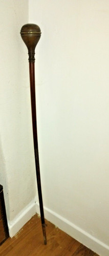 Ancienne canne baton - baton, tambour