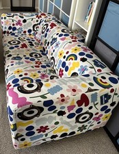 Ikea Klippan Loveseat Sofa Cover Slipcover Fornyad Bold Colorful Funky Mod Print