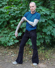 HOMME Velours Pantalon Patte D'Eph Évasé Noir Cordons Rétro Vintage 60'S 70'S