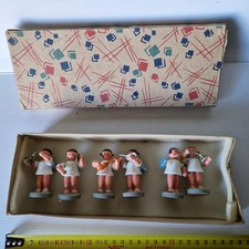 orchestre d'anges de 6 musiciens Erzgebirge vintage 1960 avec boite d'origine