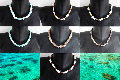 Heishi collier coquillages - heishi,