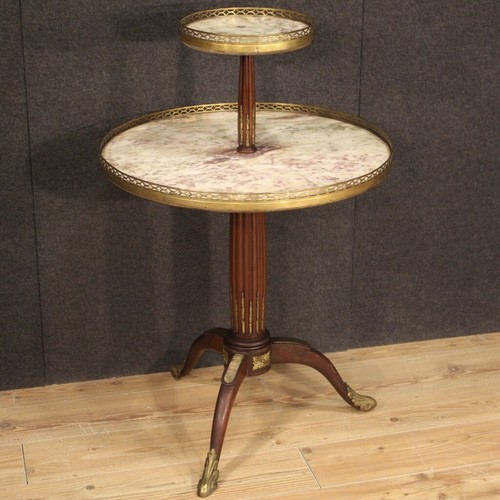 Table ronde bois marbre