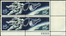 1331 -1332 US Space Accomlishments Mint NH 1967 Gemini  PLATE #BLOCK (STOCK SCAN