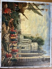 Vintage Unframed Italian School Oil Painting 1800’s By Maffel