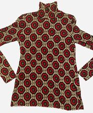 Maliparmi Blouse Designer Floral Abstract Print Made In Italy NWOT Red Size M