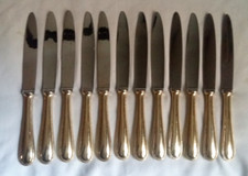 12 COUTEAUX à DESSERT métal