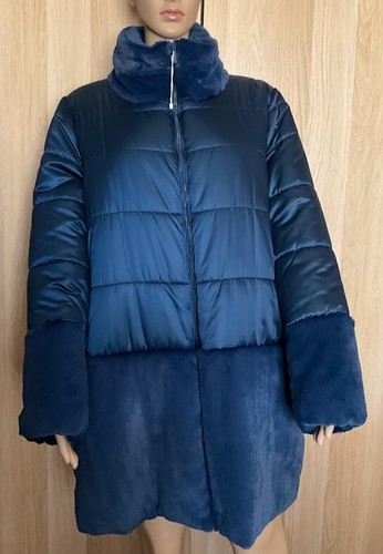 Marina rinaldi coat with faux - coat,