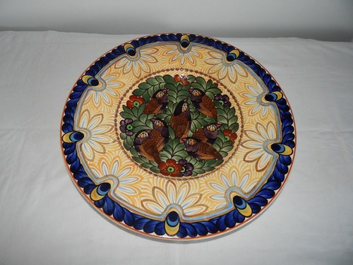 Superbe ancien grand plat - plat, art