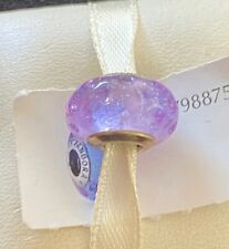 Charms PANDORA argent  Et Verre De MURANO violet/6418V5+LBC
