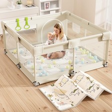 Beige Parc Bebe 120x120cm -