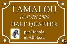 PLAQUE BOX IDENTITE CHEVAL