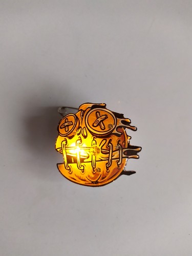 Broche citrouille lumineuse - citrouille,