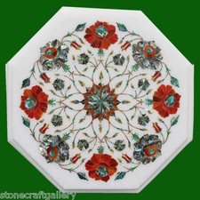 12 " Marbre Blanc Coin Café