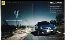 ADVERTISING 2001 RENAULT CLIO (2 pages) DCI engine