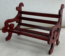 Ancien XXème très beau banc en bois pour maison de poupée