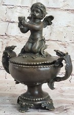 Signed Moreau Young Fairy Jewelry Box Bronze Sculpture Lost Max Masterpiece Deal