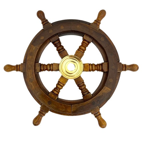 Barre roue navire bois - navire,