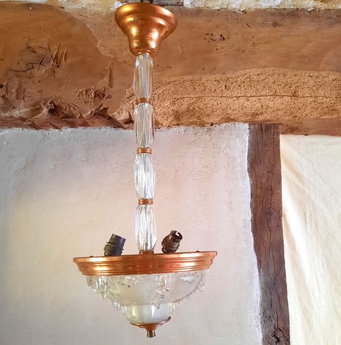 Suspension ancienne lustre - suspension, en