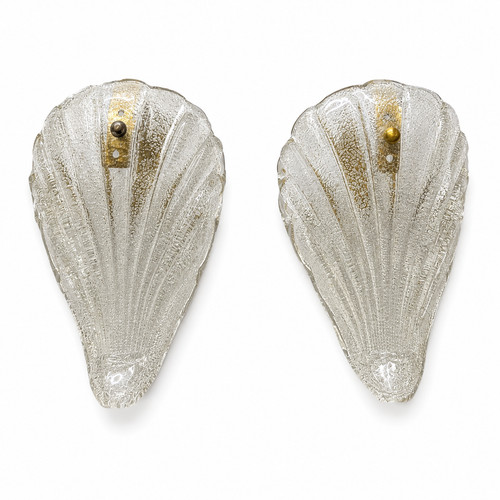Paire appliques verre de - en,