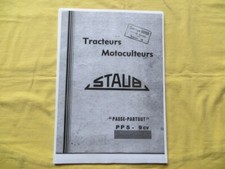 Tracteur Motoculteur STAUB "Passe Partout" PP5 9cv - notice d'utilisation
