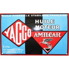 Plaque émaillée bombée  : YACCO  AMILCAR