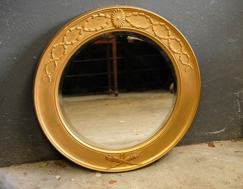 Ancien miroir doré - , 19ème