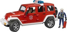 BRUDER, JEEP Wrangler Pompier avec personnage Ech:1/16, échelle 1/16, BRU2528