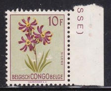 Album Treasures Belgium Congo Scott # 281  10 fr Silene  (flower) Mint NH
