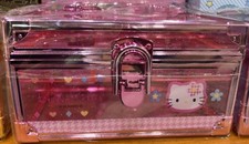 Sanrio Character Hello Kitty Vanity Case Pink Glitter 605124 Storage Box New