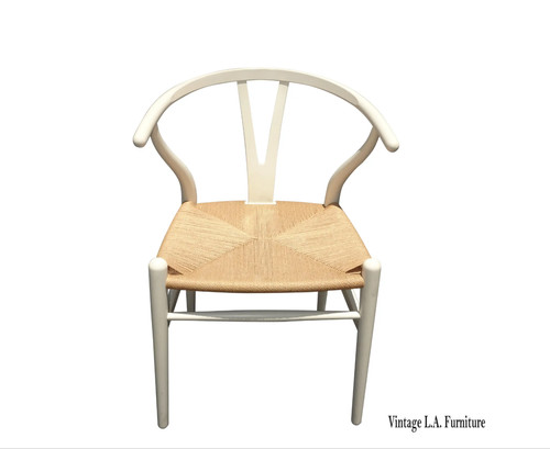 Vintage white wishbone - vintage, chair