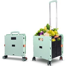 Caddie Pliable à Roulette 54L/45KG Chariot Utilitaire Multifonctionnel et Dur...