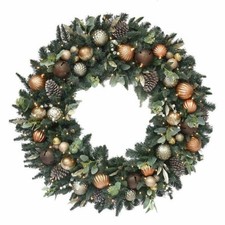 48" (121.9 cm) Pre-Lit Wreath with 140 Battery Operated LED Lights