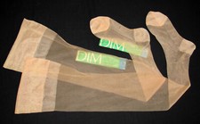 BAS VINTAGE PJ DIM DIMANCHE RENFORCE T 2 (76 cm) BEIGE NYLON LISSE LINGERIE SEXY