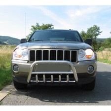 Push bar (pare buffles) acier inox avec grille en bas Jeep Grand Cherokee WH, WK