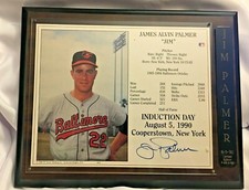 JIM PALMER SIG PIC WOOD PLAQUE  INDUCTION DAY HOF BALTIMORE ORIOLES MAKE OFFERS