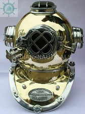 Américain Marine Mark V Ancien Plongée Divers Casque Laiton Acier Taille Réelle
