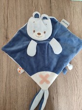 Doudou plat ours bleu Budiezzz