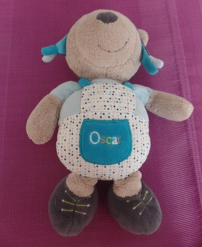 Doudou peluche ours bleu - /,